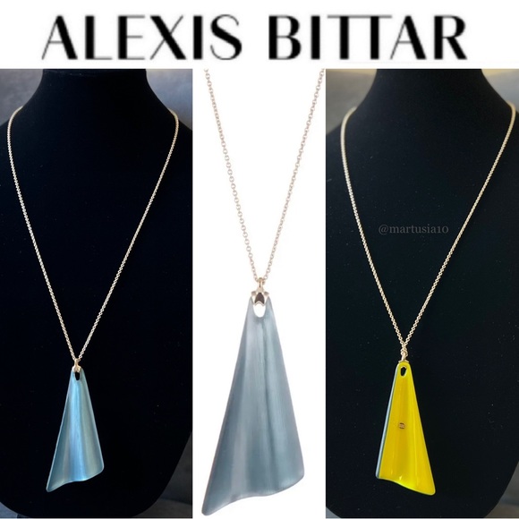 ALEXIS BITTAR Wavy Fan Pendant Necklace 195$ - Picture 1 of 9